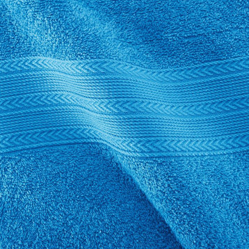 2 Piece 100% Cotton Ring Spun Bath Sheet Towel, Aster Blue