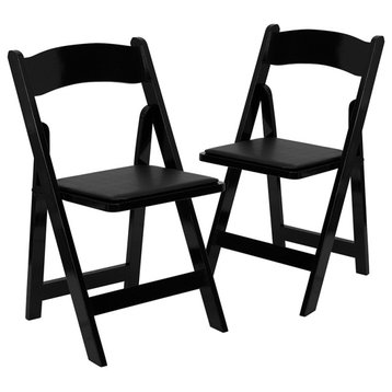 Black Wood Folding Chair
