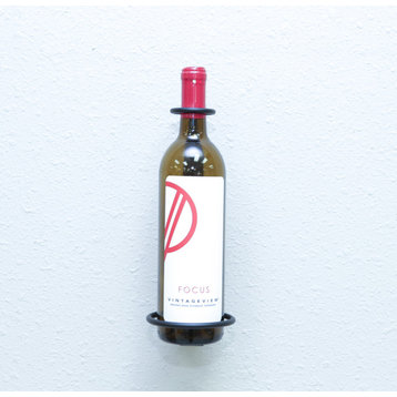 W Series Perch  1-Bottle Vertical Metal Wine Rack, Matte Black, 750ml Bottle