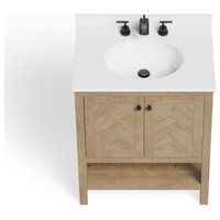 Savannah Bathroom Vanity, Acacia, 30", Single Sink, Freestanding