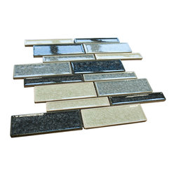 Sky Blue Glossy Crackle Crystal Mosaic Tiles Z Pattern - Home Accessories & Decor