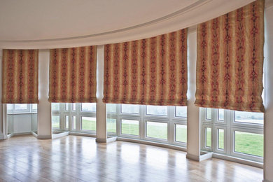Curved Wall Motorized Roman Shades