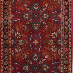 Persian Kashan runner 3'2 X 13'6 - Area Rugs