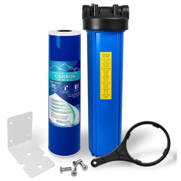 20" Big Blue Whole House Water Filter With GAC Filter Cartridge