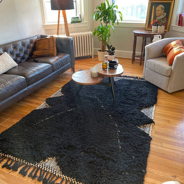 PRETTY BENIOURAIN RUG, Moroccan Handmade Rug, Brown Rug, Abstract Rug, Berber Ru