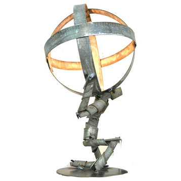 Wine Barrel Ring Desk Lamp - Atlas Shrugged - Made from CA wine barrel