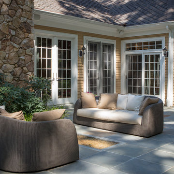 Cherry Hill Patio with Unique Fire Pit