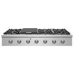 Duro Corporation/NXR - NXR 48" Stainless Steel Pro-Style Natural Gas Cooktop SCT4811 - Experience the NXR professional stainless steel gas cooktop in your home. The heart and soul of the cooktop are the world-class single-stack burners. The cooktop offers the ultimate in versatility and each burner has a purpose. Boil liquids or sear quickly with the high power 18,000 BTU burner. Simmer delicate sauces or braise with the low power 6,000 BTU burner. Sauté, fry, steam, blanch, and poach by adjusting the strength. Six heavy duty, cast iron, continuous grates maximize your cooking surface. The cooktop drip pan is made with black porcelain so spills can easily be cleaned. Underneath it all, the cooktop is made of globally sourced parts selected specifically to perform for you. Whether you cook all the time or only on special occasions, fall in love with the cooking experience with the NXR cooktop.