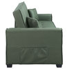 Octavio Adjustable Sofa With 2 Pillows, Green Fabric
