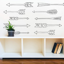 Doodle Style Arrows Pattern Decals - Wall Decals