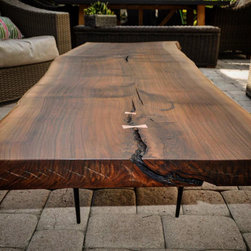 Live Edge Coffee Table - Walnut - Coffee Tables