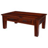 Tierra Rustic Style Solid Wood 3 Piece Coffee Table Set