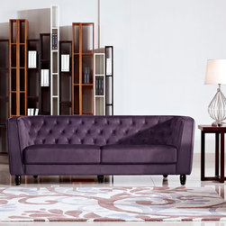 Bellini Tufted Sofa | Purple - Sofas