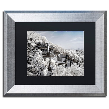 Philippe Hugonnard 'Serenity II' Art, Silver Frame, Black Matte, 14"x11"