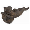 Reclining Frog with Music Player Indoor/Outdoor Statue Cast Iron Finis