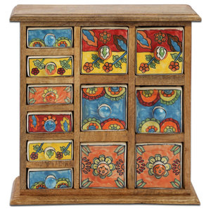 Captivating Outdoors Lodge 4 Drawer Jewelry Holder Apothecary Chest 