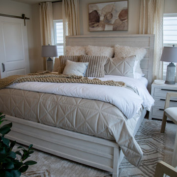 Timeless Primary Bedroom with Warm Neutrals and Layered Comfort