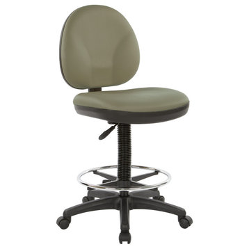 Sculptured Seat and Back Drafting Chair, Icon Taupe, Sage