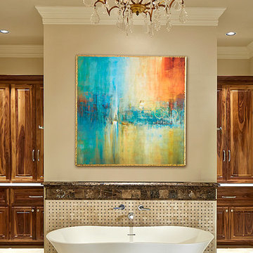 Flower Mound bathroom remodel by USI Design & Remodeling.