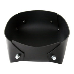 Caroline Ek - Coco Black Leather Storage Box, Silver, Small - Förvaringslådor