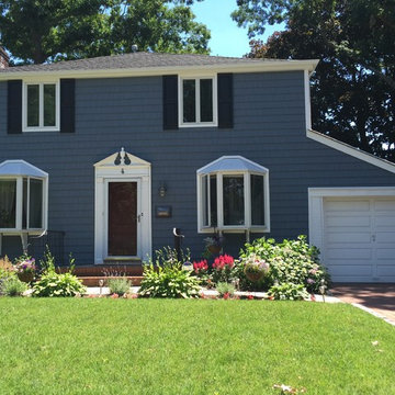 Merrick Siding - Harbor Blue Shakes with Charcoal Roof