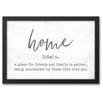 DDCG - Home Definition 12x18 Black Framed Canvas - With a touch of rustic, a dash of industrial, and a pinch of modern elegance, this wall art helps you create a warm and welcoming space in your home. Digitally printed on demand with custom-developed inks, this  design displays vibrant colors proven not to fade over extended periods of time. The result is a beautiful piece of artwork worthy of showcasing in your home.