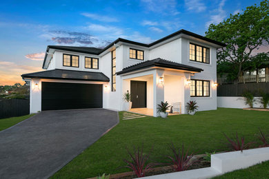 Large contemporary home design in Sydney.