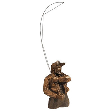 Gotcha Bronze Fisherman Sculpture