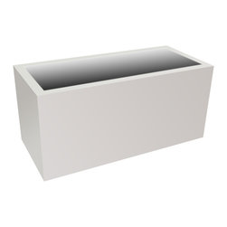 Cortek Modern Planter 34-65 Glossy White - Outdoor Pots And Planters