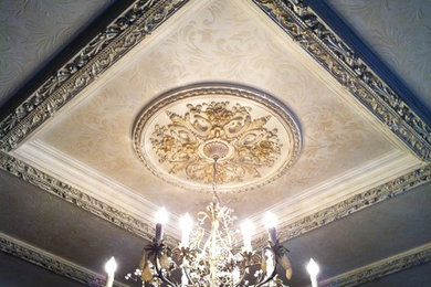Elegant dining room photo in Edmonton