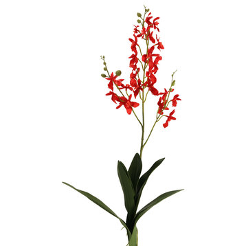30.5" Dendrobium Orchid, Set of 3, Red