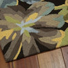 Country & Floral Fantasy Area Rug, Rectangle, Chocolate, 2'6"x4'