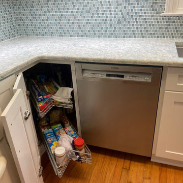 Transitional Kitchen Remodel Done in a Polar White Shaker Door