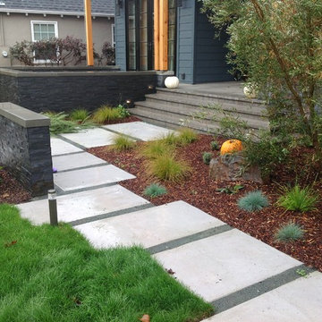 Willow Glen Modern-- modern platinum concrete stepping stones