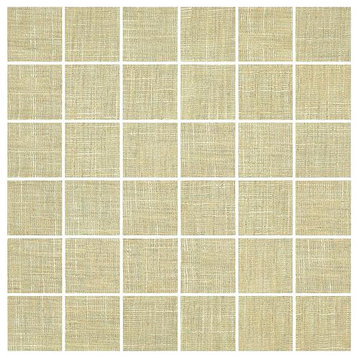 Annie Selke Crosshatch Sage Green Porcelain Mosaic Wall and Floor Tile 2 x 2 in.