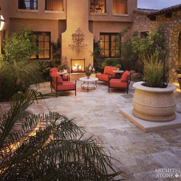 Stone Floor – Antique, Reclaimed Limestone ‘Barre Montpelier’ pavers