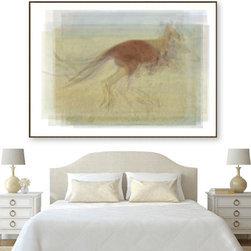 Hopping Kangaroo Artwork - Fine Art Prints