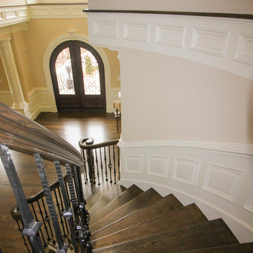 Project #45 | Curved Oak & Wrought Iron Staircase