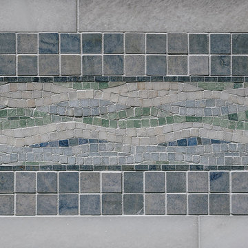 Mosaic Tile Detail in Primary Shower