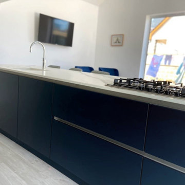 Blue and Grey Two-tone Kitchen in Macduff