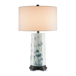 Currey & Company Fatima Table Lamp in Blue and White - Table Lamps