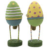 Lori Mitchell Eggland's Best Duo Polyresin Easter Crazy Socks Baskets 80059.