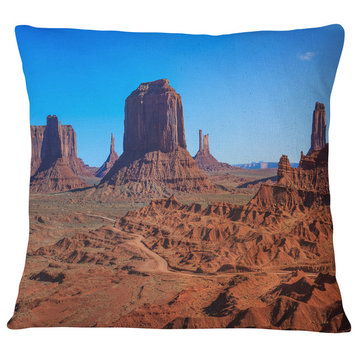 Monument Valley National Park Landscape Printed Throw Pillow, 18"x18"