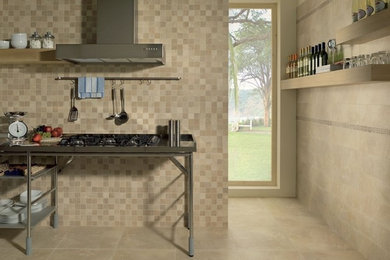 Example of a trendy kitchen design in San Diego