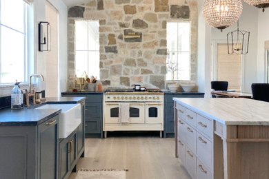 Inspiration for a large kitchen remodel in Salt Lake City with an island