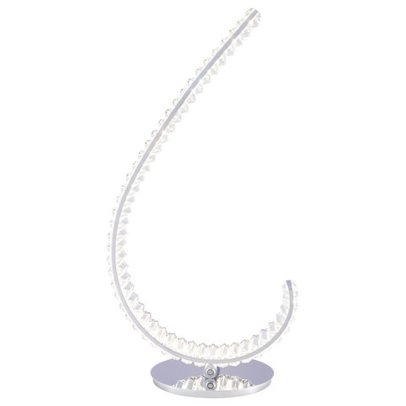 Grace Crystal Touch Dimmable Table Lamp, Chrome, Right