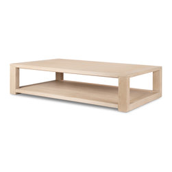 ZINHOME - Thomas Coffee Table-Bleached Oak Solid - Coffee Tables