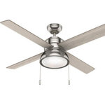 Hunter - Hunter 51032 Loki 52" Ceiling Fan with LED Light and Pull Chain, Brushed Nickel - Let the Loki ceiling fan be the finishing touch toLoki 52" Ceiling Fan Brushed Nickel *UL Approved: YES Energy Star Qualified: n/a ADA Certified: n/a  *Number of Lights: 2-*Wattage:8w LED bulb(s) *Bulb Included:Yes *Bulb Type:LED *Finish Type:Brushed Nickel