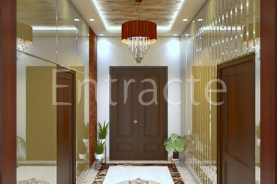 Example of a zen entryway design in Bengaluru