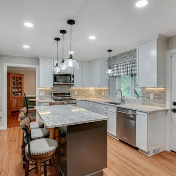 Large Transitional Two-Finish Kitchen Design Sterling, VA